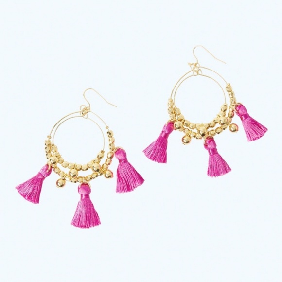 Lilly Pulitzer Jewelry - 🆕Lilly Pulitzer Pink Tassel Earrings